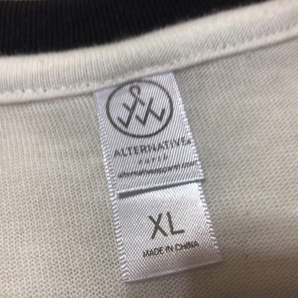NWOT Alternative Black & White Baseball Tee XL - Picture 5 of 6